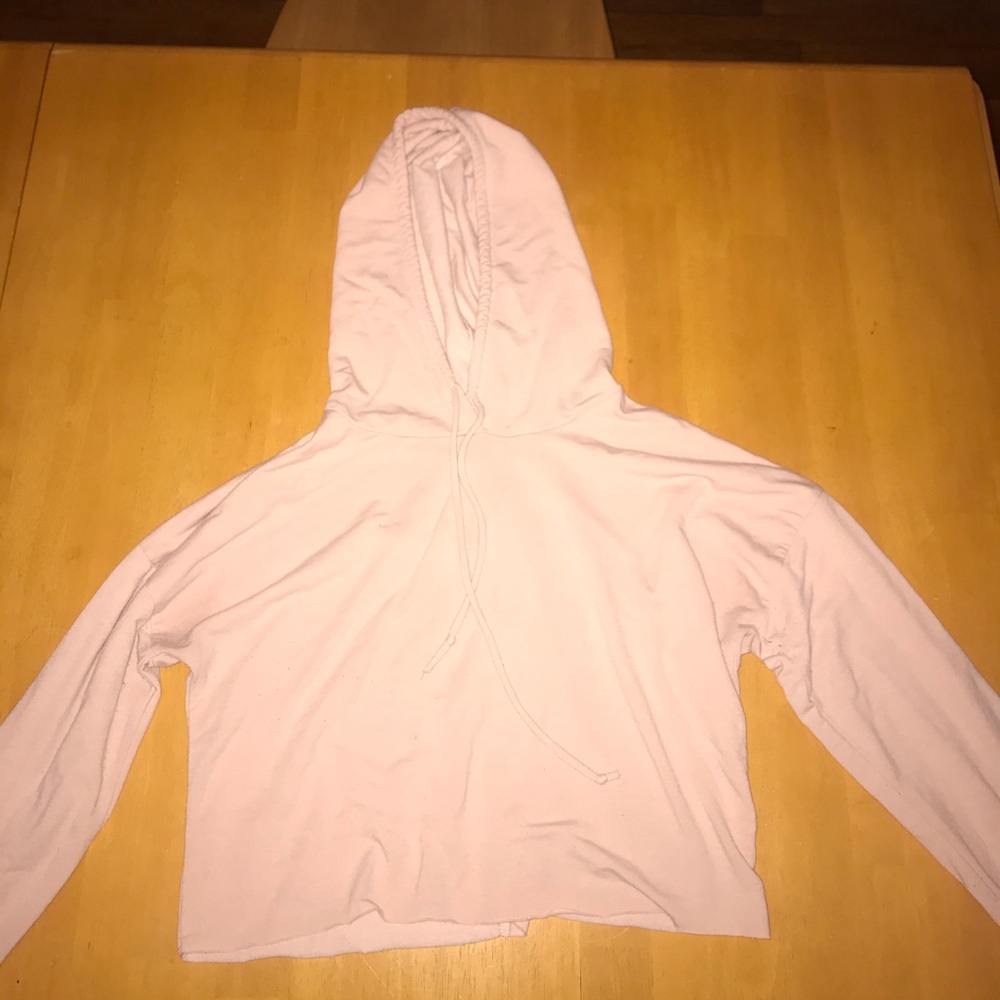Cropped pink hoodie